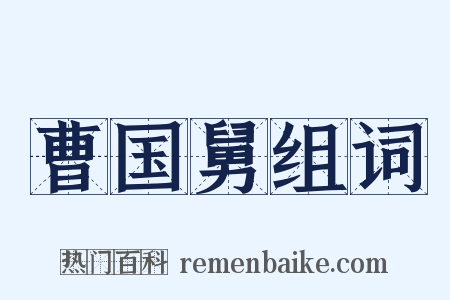 曹国舅组词是什么意思的图片